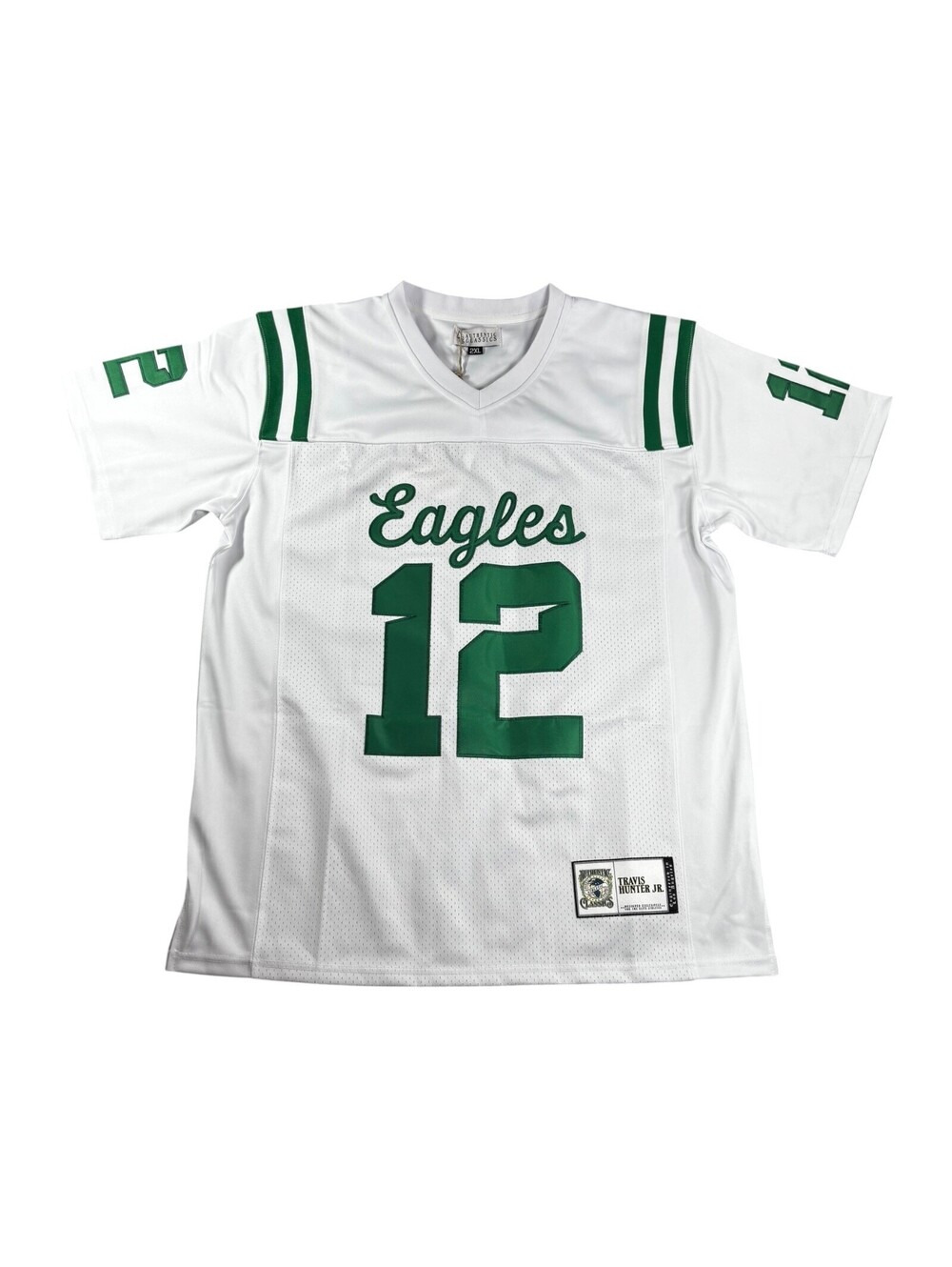 Authentic Classics Travis Hunter Jr Collins HS Jersey White Green 2XL NEW